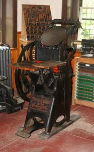 Roycroft printing press