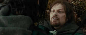 Boromir (Sean Bean) dies a hero in "The Lord of the Rings: The Fellowship of the Ring" (2001)