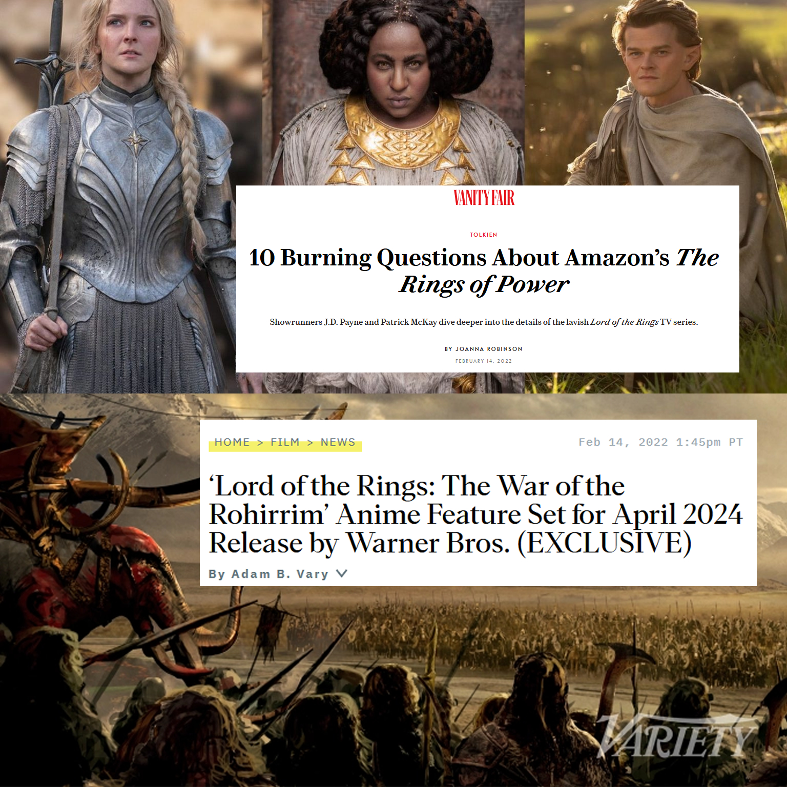 Warner Bros. plans anime movie in 'Lord of the Rings' series | GMA News  Online