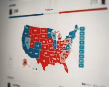 U. S. presidential election: red states, blue states